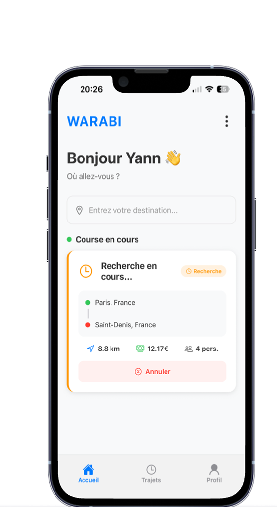 Écran passager WARABI